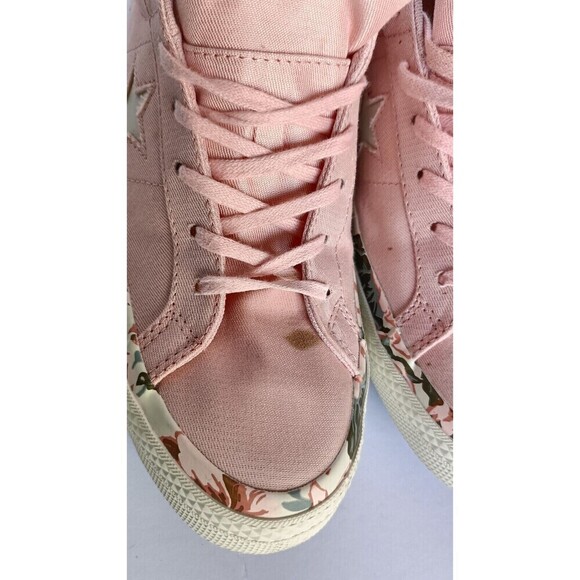 Converse One Star Ox Junior Girls Sneakers Size 7 Pastel Pink Floral Shoes - Picture 8 of 9